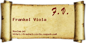 Frankel Viola névjegykártya